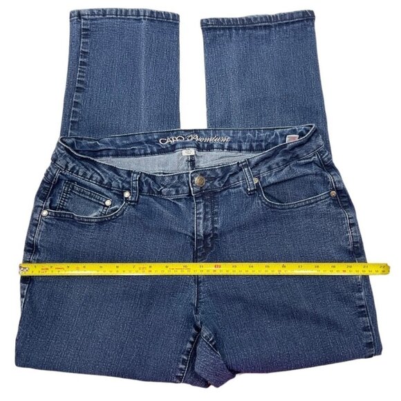 Vintage CATO PREMIUM Women's Regular Rise Jeans16W Dark Wash Ankle Stretch EUC - Picture 10 of 15